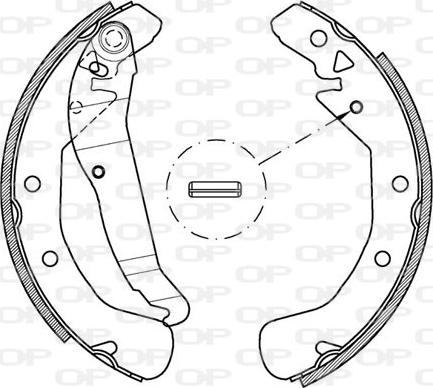 Open Parts BSA2162.00 - Комплект гальм, барабанний механізм autozip.com.ua