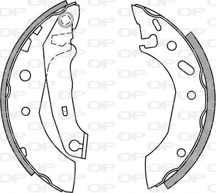 Open Parts BSA2167.00 - Комплект гальм, барабанний механізм autozip.com.ua