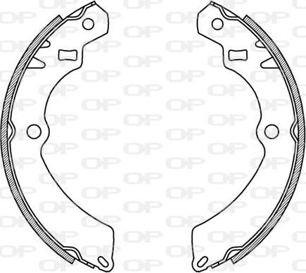 Open Parts BSA2109.00 - Комплект гальм, барабанний механізм autozip.com.ua