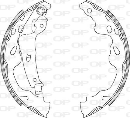 Open Parts BSA2104.00 - Комплект гальм, барабанний механізм autozip.com.ua