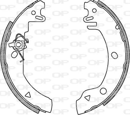 Open Parts BSA2103.00 - Комплект гальм, барабанний механізм autozip.com.ua