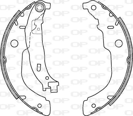 Open Parts BSA2119.00 - Комплект гальм, барабанний механізм autozip.com.ua