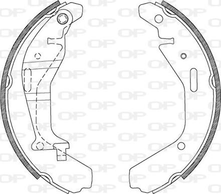 Open Parts BSA2112.00 - Комплект гальм, барабанний механізм autozip.com.ua