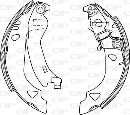 Open Parts BSA2131.00 - Комплект гальм, барабанний механізм autozip.com.ua