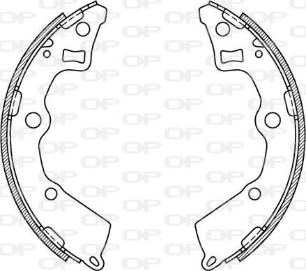 Open Parts BSA2125.00 - Комплект гальм, барабанний механізм autozip.com.ua