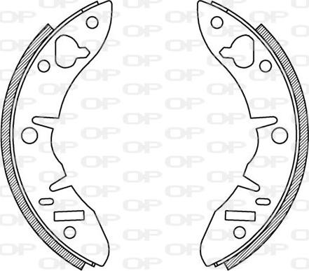 Open Parts BSA2123.00 - Комплект гальм, барабанний механізм autozip.com.ua