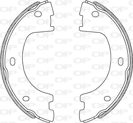 Open Parts BSA2244.00 - Комплект гальм, барабанний механізм autozip.com.ua