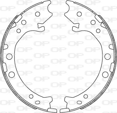 Open Parts BSA2243.00 - Комплект гальм, барабанний механізм autozip.com.ua