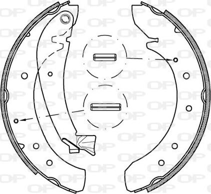 Open Parts BSA2202.00 - Комплект гальм, барабанний механізм autozip.com.ua