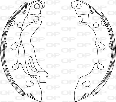 Open Parts BSA2235.00 - Комплект гальм, барабанний механізм autozip.com.ua