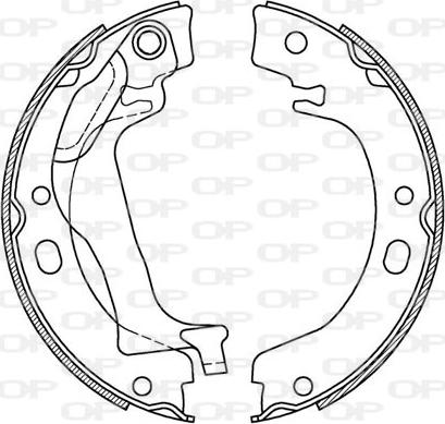 Open Parts BSA2224.00 - Комплект гальм, барабанний механізм autozip.com.ua