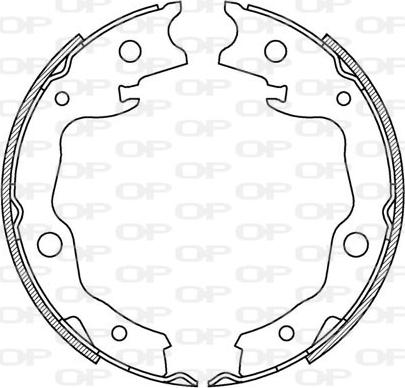 Open Parts BSA2223.00 - Комплект гальм, барабанний механізм autozip.com.ua