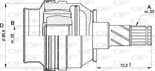 Open Parts CVJ5407.20 - Шарнірний комплект, ШРУС, приводний вал autozip.com.ua