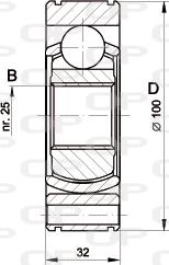 Open Parts CVJ5419.20 - Шарнірний комплект, ШРУС, приводний вал autozip.com.ua