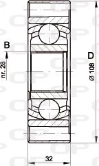 Open Parts CVJ5412.20 - Шарнірний комплект, ШРУС, приводний вал autozip.com.ua