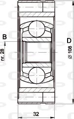 Open Parts CVJ5422.20 - Шарнірний комплект, ШРУС, приводний вал autozip.com.ua