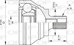 Open Parts CVJ5699.10 - Шарнірний комплект, ШРУС, приводний вал autozip.com.ua