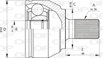 Open Parts CVJ5698.10 - Шарнірний комплект, ШРУС, приводний вал autozip.com.ua