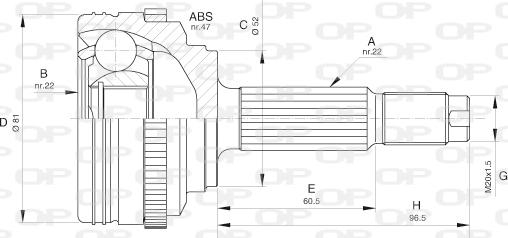 Open Parts CVJ5617.10 - Шарнірний комплект, ШРУС, приводний вал autozip.com.ua
