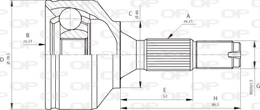 Open Parts CVJ5685.10 - Шарнірний комплект, ШРУС, приводний вал autozip.com.ua