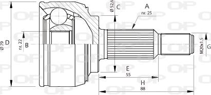 Open Parts CVJ5688.10 - Шарнірний комплект, ШРУС, приводний вал autozip.com.ua