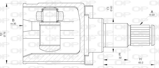 Open Parts CVJ5634.20 - Шарнірний комплект, ШРУС, приводний вал autozip.com.ua