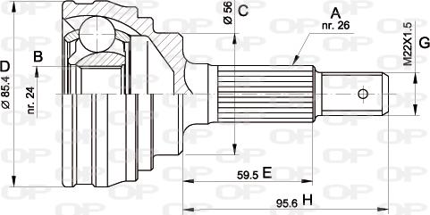 Open Parts CVJ5067.10 - Шарнірний комплект, ШРУС, приводний вал autozip.com.ua