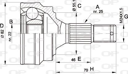 Open Parts CVJ5013.10 - Шарнірний комплект, ШРУС, приводний вал autozip.com.ua