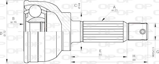 Open Parts CVJ5079.10 - Шарнірний комплект, ШРУС, приводний вал autozip.com.ua