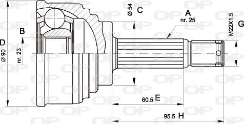 Open Parts CVJ5147.10 - Шарнірний комплект, ШРУС, приводний вал autozip.com.ua