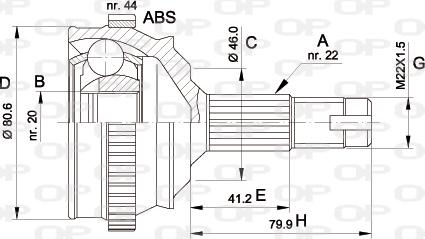 Open Parts CVJ5105.10 - Шарнірний комплект, ШРУС, приводний вал autozip.com.ua