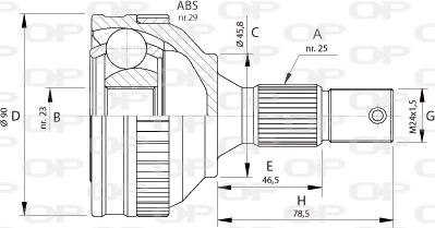 Open Parts CVJ5175.10 - Шарнірний комплект, ШРУС, приводний вал autozip.com.ua