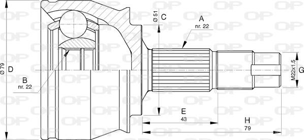 Open Parts CVJ5742.10 - Шарнірний комплект, ШРУС, приводний вал autozip.com.ua