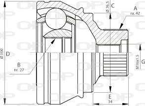 Open Parts CVJ5710.10 - Шарнірний комплект, ШРУС, приводний вал autozip.com.ua