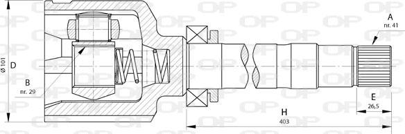 Open Parts CVJ5724.20 - Шарнірний комплект, ШРУС, приводний вал autozip.com.ua