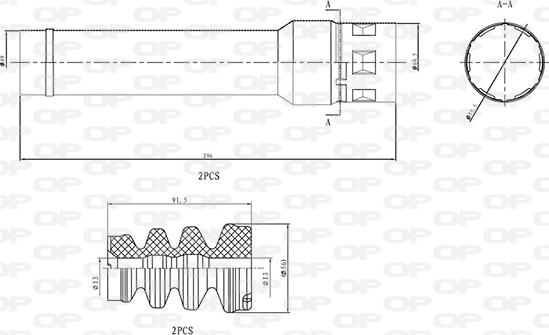 Open Parts DCK5055.04 - Пилозахисний комплект, амортизатор autozip.com.ua