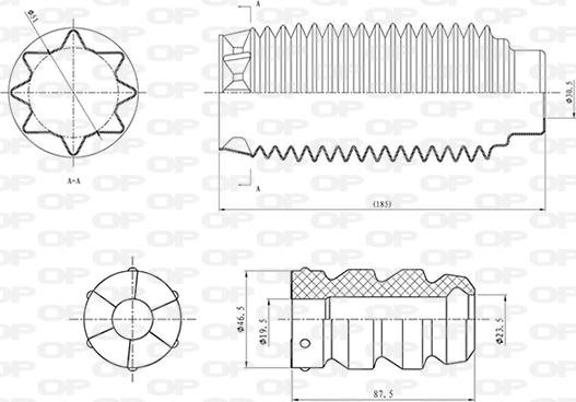 Open Parts DCK5060.04 - Пилозахисний комплект, амортизатор autozip.com.ua