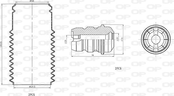 Open Parts DCK5068.04 - Пилозахисний комплект, амортизатор autozip.com.ua