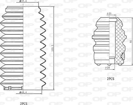 Open Parts DCK5063.04 - Пилозахисний комплект, амортизатор autozip.com.ua