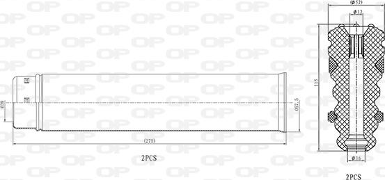 Open Parts DCK5067.04 - Пилозахисний комплект, амортизатор autozip.com.ua