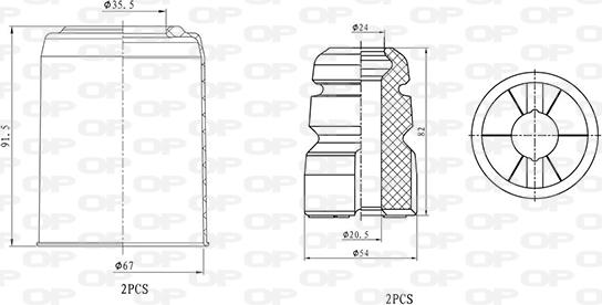 Open Parts DCK5084.04 - Пилозахисний комплект, амортизатор autozip.com.ua