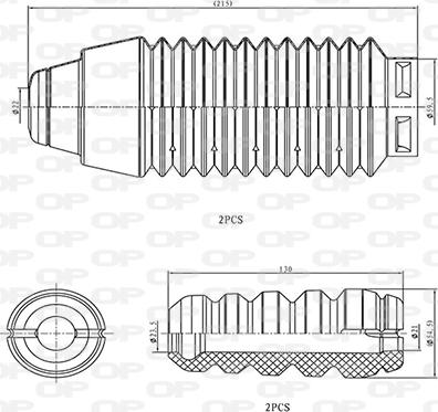 Open Parts DCK5088.04 - Пилозахисний комплект, амортизатор autozip.com.ua
