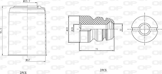 Open Parts DCK5083.04 - Пилозахисний комплект, амортизатор autozip.com.ua