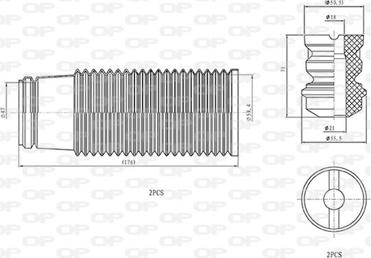 Open Parts DCK5028.04 - Пилозахисний комплект, амортизатор autozip.com.ua