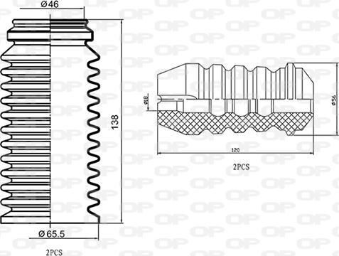 Open Parts DCK5070.04 - Пилозахисний комплект, амортизатор autozip.com.ua