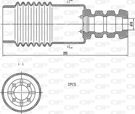 Open Parts DCK5109.02 - Відбійник, буфер амортизатора autozip.com.ua