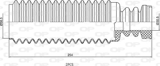 Open Parts DCK5104.02 - Пилозахисний комплект, амортизатор autozip.com.ua