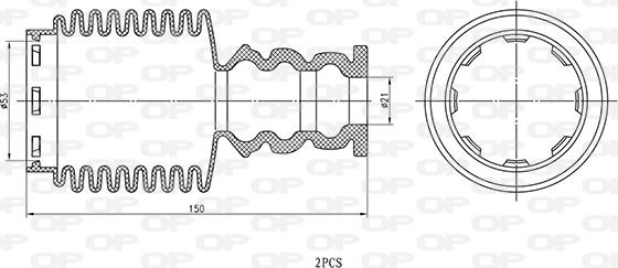 Open Parts DCK5108.02 - Відбійник, буфер амортизатора autozip.com.ua