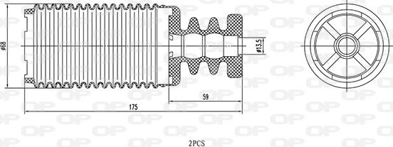 Open Parts DCK5103.02 - Відбійник, буфер амортизатора autozip.com.ua