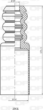 Open Parts DCK5111.02 - Відбійник, буфер амортизатора autozip.com.ua